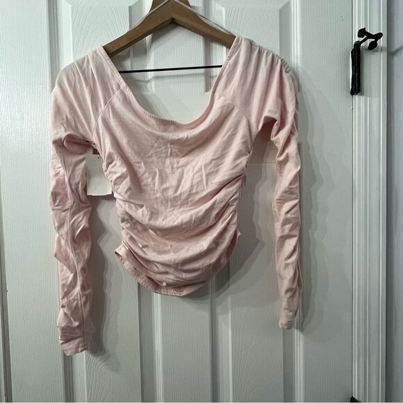 NWT Open Edit Off the Shoulder Ruched Top size small - Picture 3 of 7